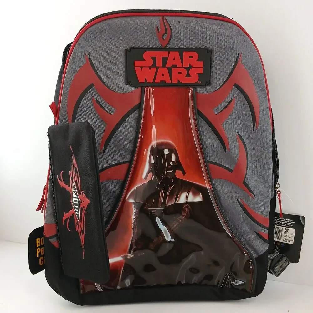 Star Wars Darth Vader Backpack Set Lunch Bag Pencil Case Water Bottle Kids